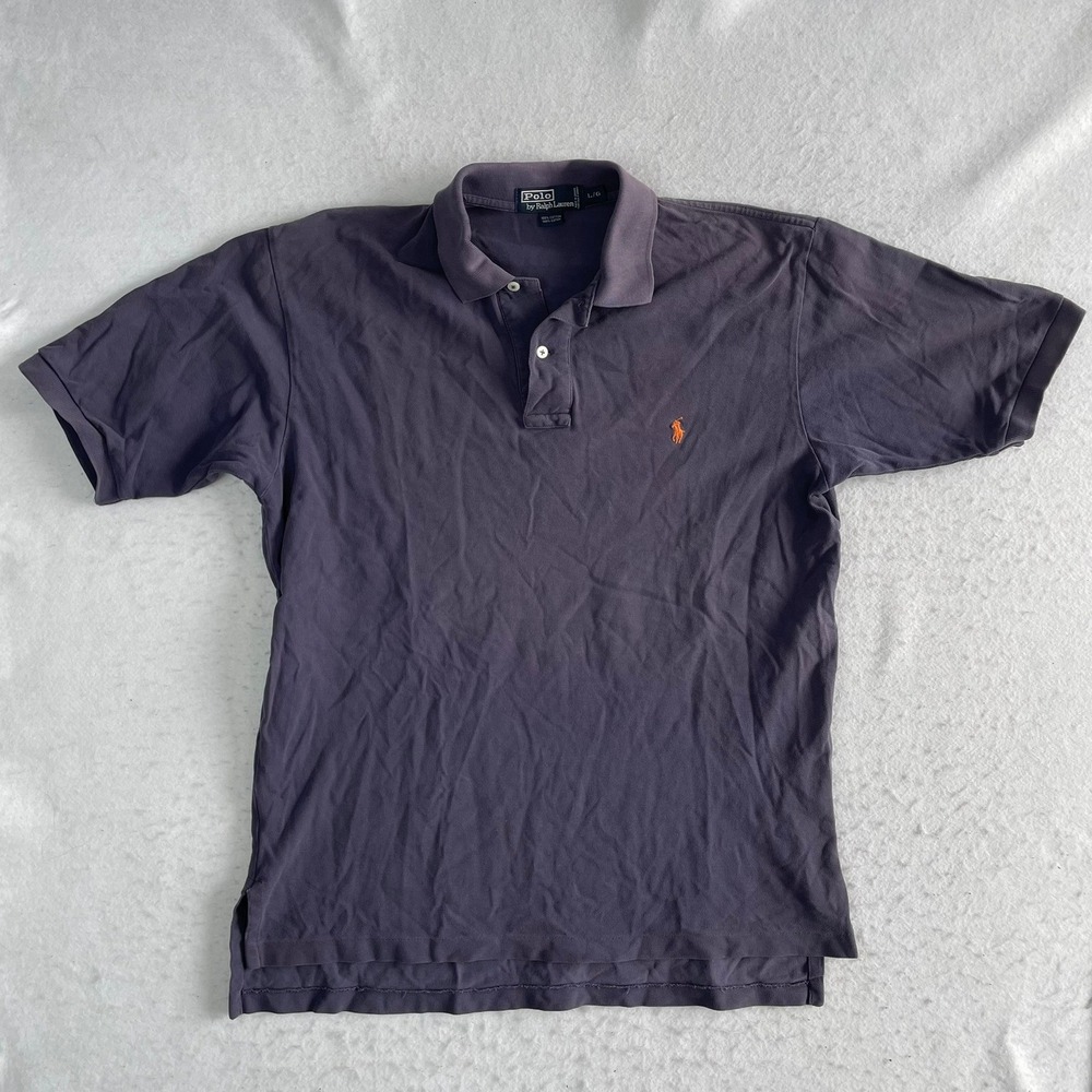Polo Ralph Lauren Polo Shirt Mens Large Purple Short Sleeve Pony Logo